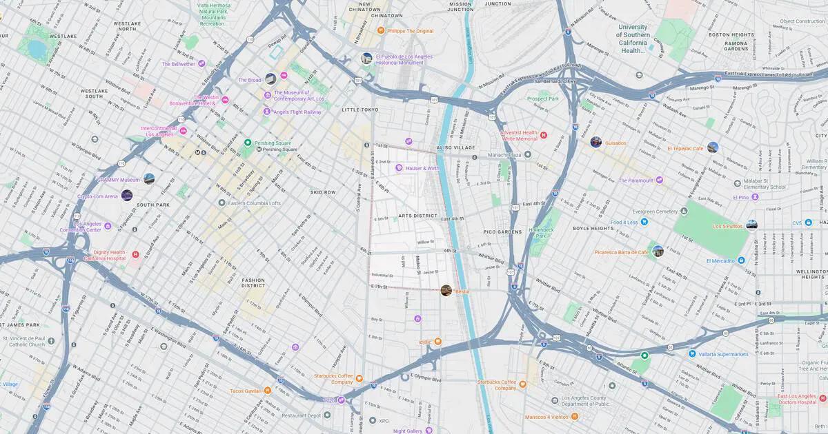 Detailed city map showing transit routes, stations, parks, and key landmarks in an urban area.