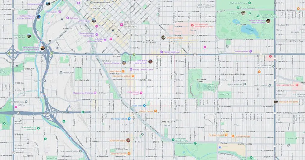 Detailed map of downtown Los Angeles showing streets, parks, and key landmarks for navigation and urban planning.